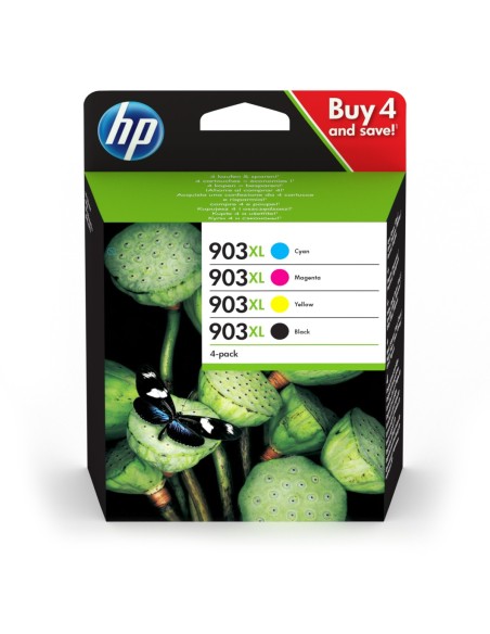 HP 903XL cartucho de tinta 4 pieza(s) Original Alto rendimiento (XL) Negro, Cian, Magenta, Amarillo