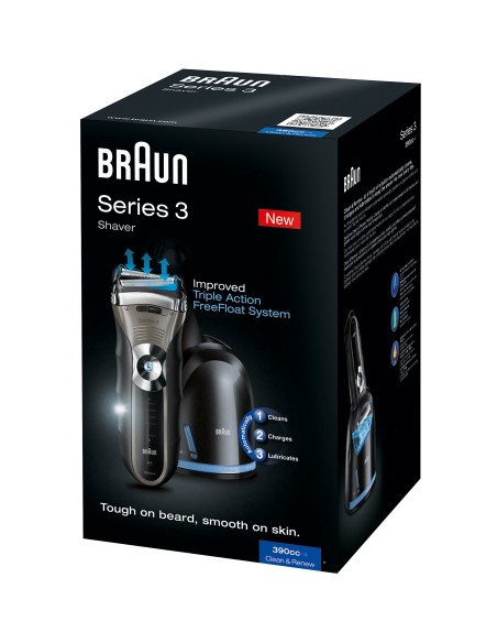 Braun Series 3 390cc-4 Máquina de afeitar de láminas Recortadora Negro