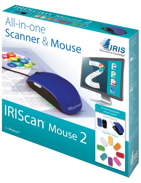 I.R.I.S. IRISCan Mouse 2 Escáner y ratón en uno 300 x 300 DPI A3 Negro, Azul