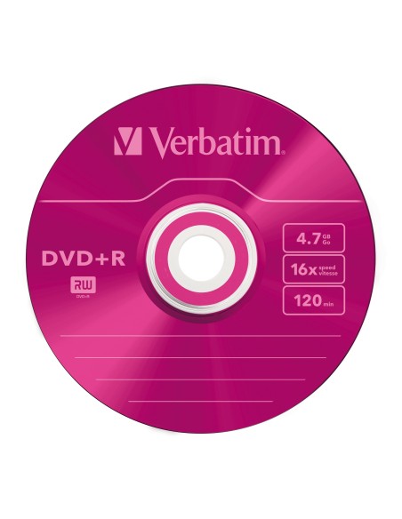 Verbatim DVD+R Colour 4.7GB 5pieza(s)