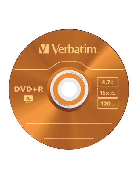 Verbatim DVD+R Colour 4.7GB 5pieza(s)