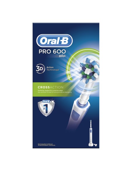 Oral-B PRO 600 Cross Action - BOX Adulto Cepillo dental oscilante Azul, Blanco