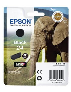 Epson Elephant Cartucho 24 negro (etiqueta RF)