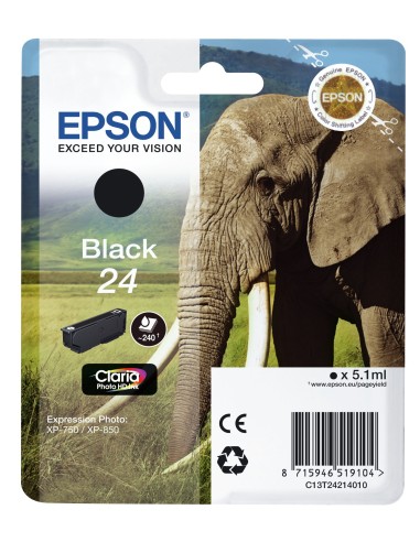 Epson Elephant Cartucho 24 negro (etiqueta RF)