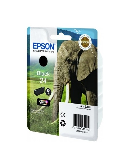Epson Elephant Cartucho 24 negro (etiqueta RF)