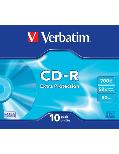 CD-R VERBATIM 52X 700MB CAJA SLIM 10U (43415)