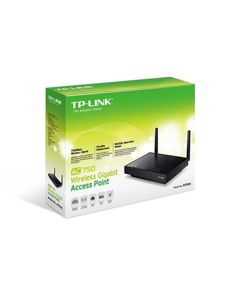 TP-LINK AP200 punto de acceso WLAN 1000 Mbit s Energía sobre Ethernet (PoE) Negro