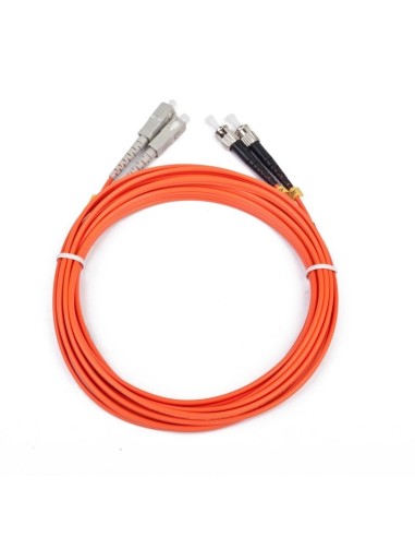 iggual IGG311479 cable de fibra optica 5 m 2x ST 2x SC OM2 Naranja