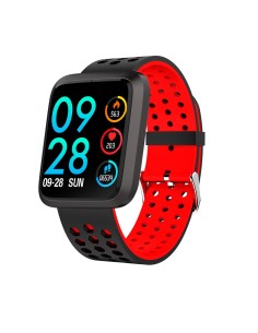 Brigmton BSPORT-18-R rastreador de actividad Pulsera de actividad Negro, Rojo IP67 TFT 3,3 cm (1.3")