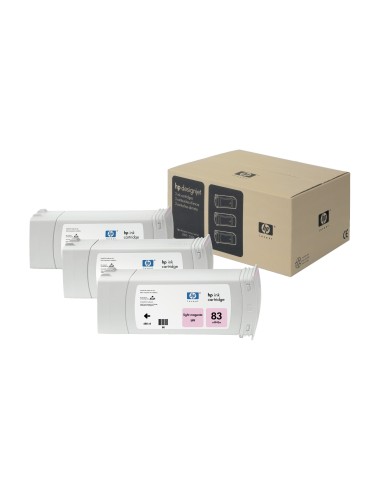 HP Pack de ahorro 3 cartuchos tinta UV DesignJet 83 magenta claro 680 ml