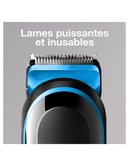 Braun Multigroomer 81681340 depiladora para la barba Mojado y seco Negro, Azul