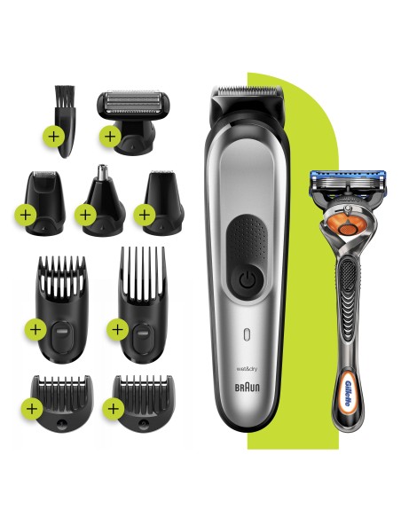 Braun 81704978 depiladora para la barba Mojado y seco Gris, Plata