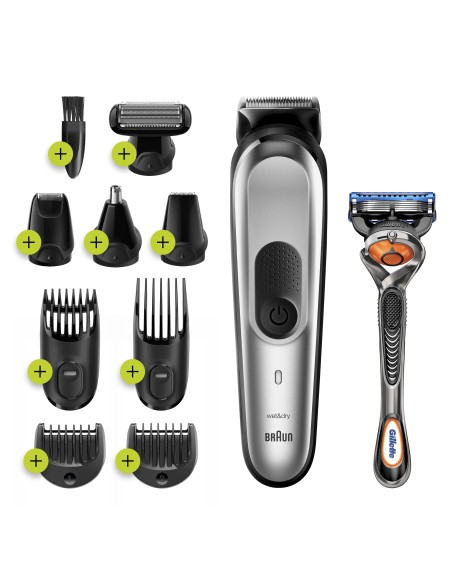 Braun 81704978 depiladora para la barba Mojado y seco Gris, Plata