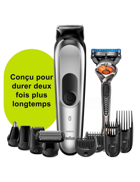 Braun 81704978 depiladora para la barba Mojado y seco Gris, Plata