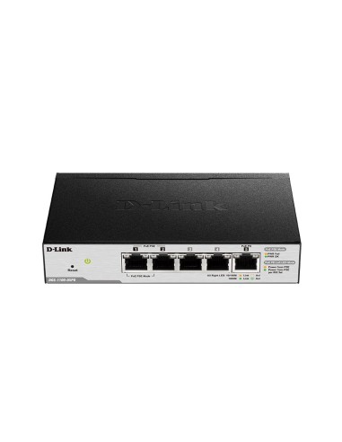D-Link DGS-1100-05PD switch Gestionado L2 Gigabit Ethernet (10 100 1000) Energía sobre Ethernet (PoE) Negro