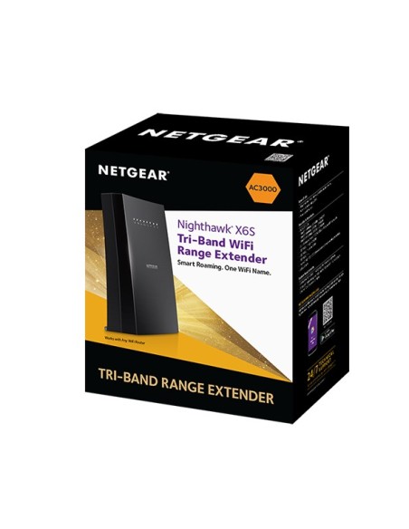 Netgear X6S router inalámbrico Tribanda (2,4 GHz 5 GHz) Gigabit Ethernet Negro