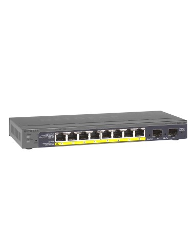 Netgear GS110TP Gestionado Gigabit Ethernet (10 100 1000) Negro Energía sobre Ethernet (PoE)