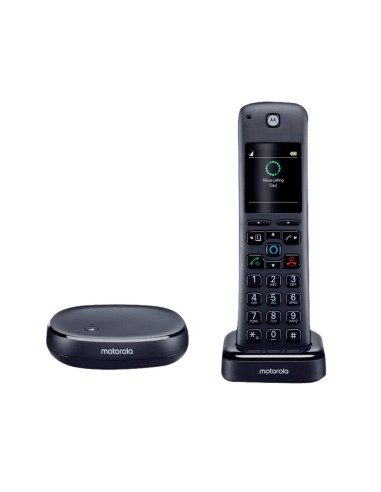 Motorola AHX01 Teléfono DECT Identificador de llamadas Negro