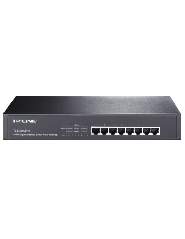 TP-LINK TL-SG1008PE switch No administrado L2 Gigabit Ethernet (10 100 1000) Negro Energía sobre (PoE)