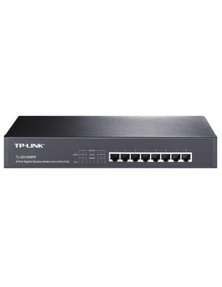 TP-LINK TL-SG1008PE switch No administrado L2 Gigabit Ethernet (10 100 1000) Negro Energía sobre (PoE)