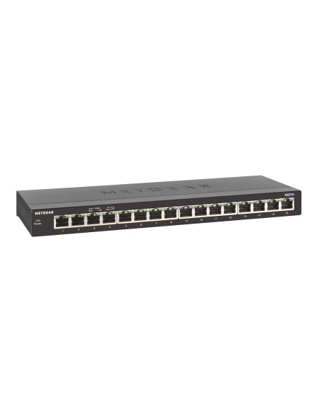 Netgear GS316 No administrado Gigabit Ethernet (10 100 1000) Negro