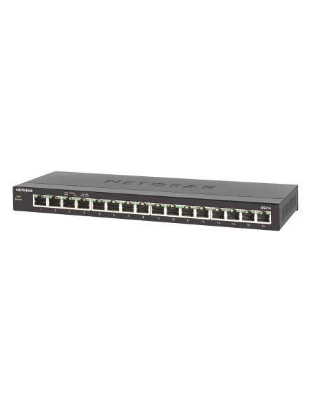 Netgear GS316 No administrado Gigabit Ethernet (10 100 1000) Negro