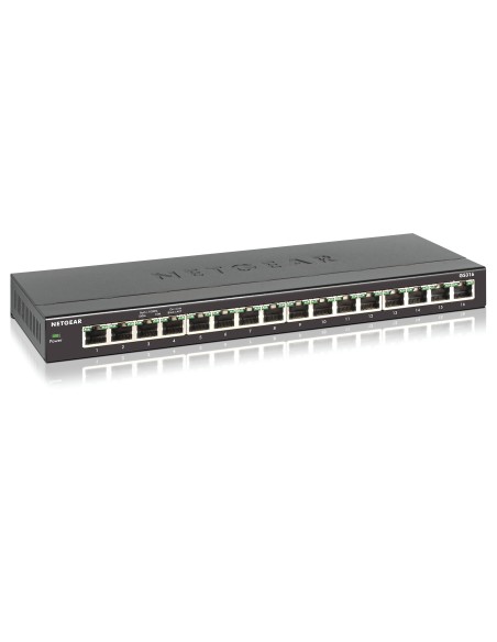 Netgear GS316 No administrado Gigabit Ethernet (10 100 1000) Negro