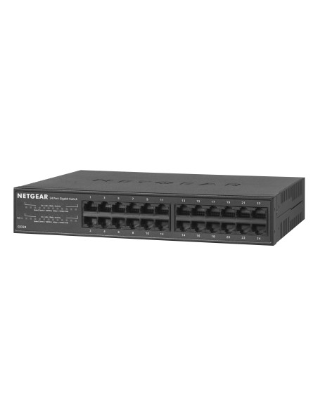 Netgear GS324 No administrado Gigabit Ethernet (10 100 1000) Negro 1U