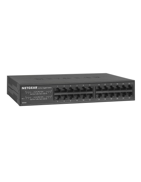Netgear GS324 No administrado Gigabit Ethernet (10 100 1000) Negro 1U
