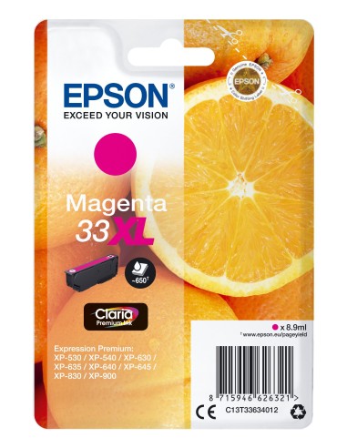 Epson Singlepack Magenta 33XL Claria Premium Ink