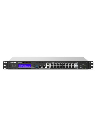 QNAP QGD-1602P Gestionado Gigabit Ethernet (10 100 1000) Energía sobre Ethernet (PoE) Negro