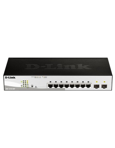 D-Link DGS-1210-08P switch L2 Gigabit Ethernet (10 100 1000) Energía sobre Ethernet (PoE) Negro