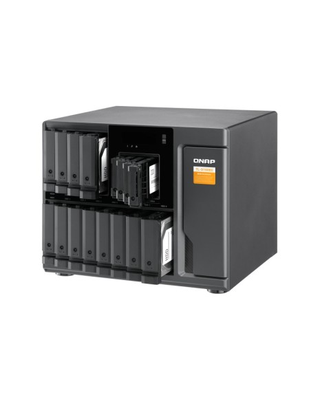 QNAP TL-D1600S caja para disco duro externo Carcasa de disco duro SSD Negro, Gris 2.5 3.5"