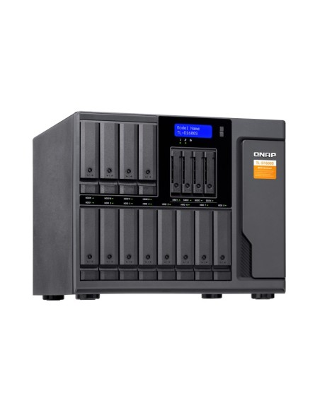 QNAP TL-D1600S caja para disco duro externo Carcasa de disco duro SSD Negro, Gris 2.5 3.5"