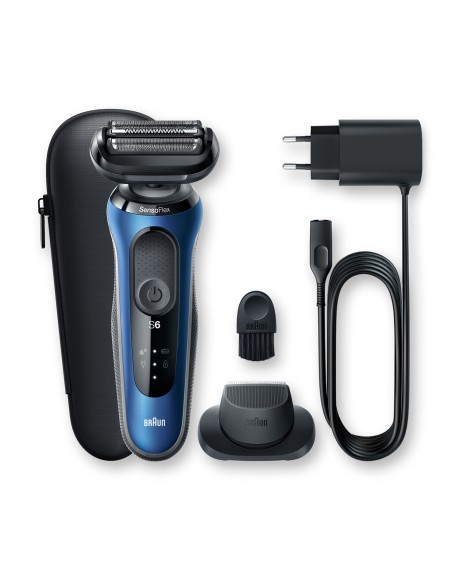 Braun Series 6 Máquina de afeitar de láminas Recortadora Azul