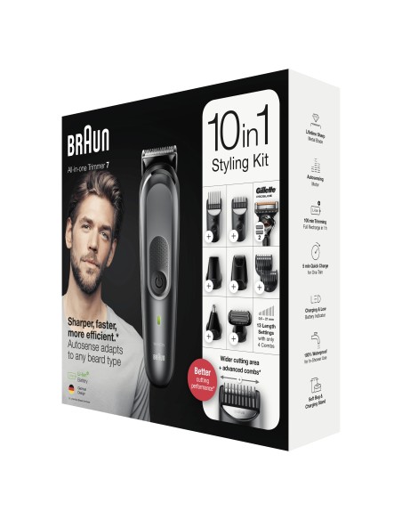 Braun All-in-one MGK7321 Mojado y seco Negro, Gris