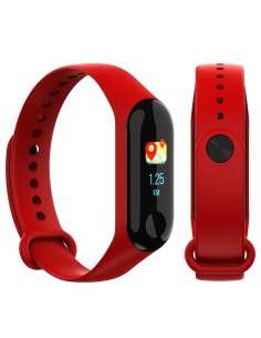 Brigmton BSPORT-B2-R rastreador de actividad LCD Pulsera de actividad 2,44 cm (0.96") IP67 Rojo