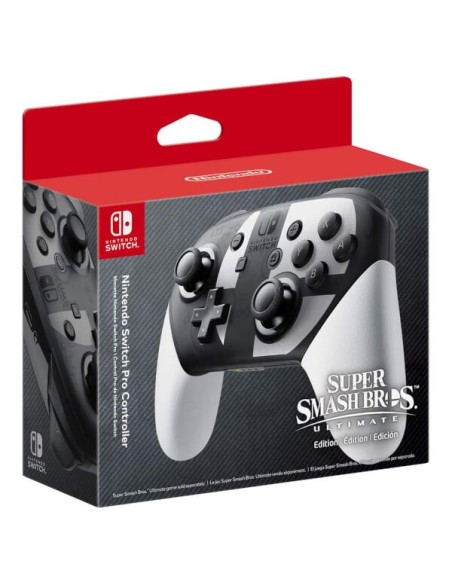Nintendo Switch Pro Controller Super Smash Bros. Ultimate Edition Gamepad Negro, Gris, Blanco