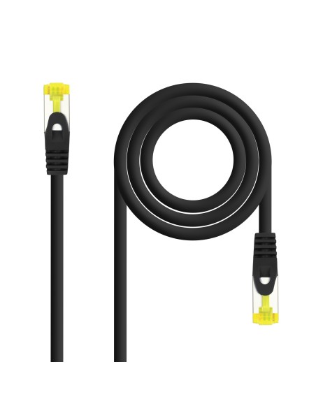 Nanocable Cable Red Latiguillo RJ45 LSZH CAT.6A SFTP AWG26, Negro, 30 cm