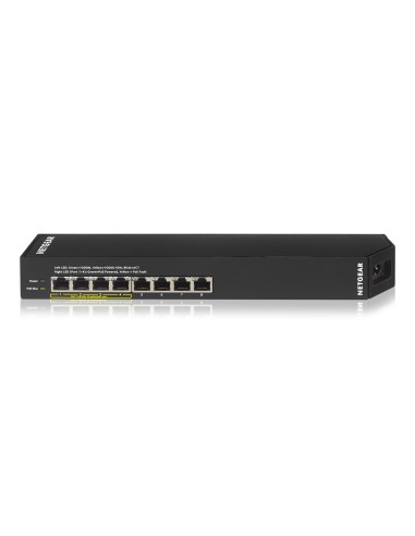 Netgear GSS108EPP Gestionado L2 Gigabit Ethernet (10 100 1000) Negro Energía sobre (PoE)