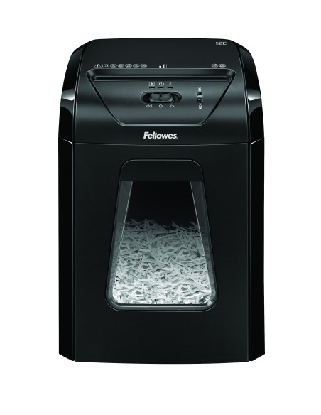 Fellowes Powershred 12C triturador de papel Corte en tiras 22,5 cm Negro