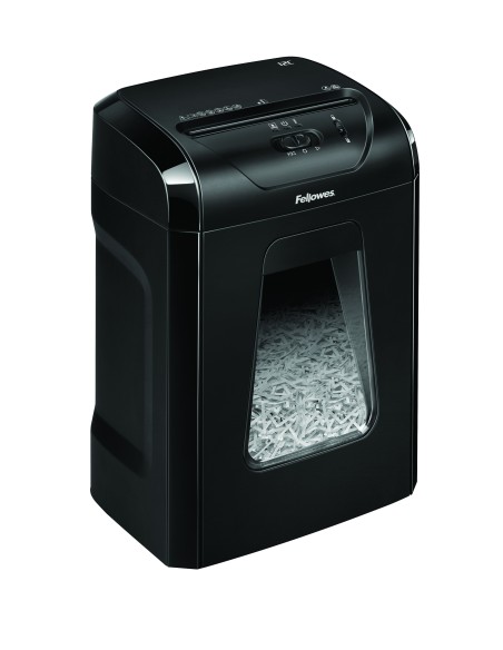 Fellowes Powershred 12C triturador de papel Corte en tiras 22,5 cm Negro