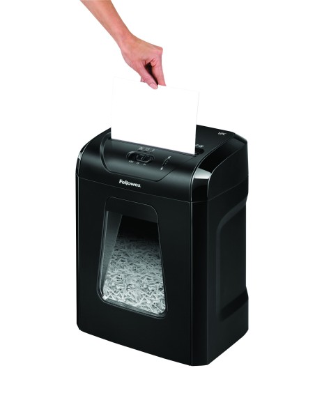 Fellowes Powershred 12C triturador de papel Corte en tiras 22,5 cm Negro