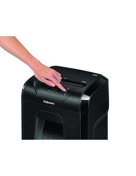 Fellowes Powershred 12C triturador de papel Corte en tiras 22,5 cm Negro