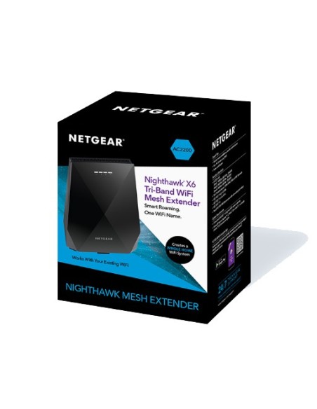 Netgear Nighthawk X6 Transmisor de red Negro 10, 100, 1000 Mbit s
