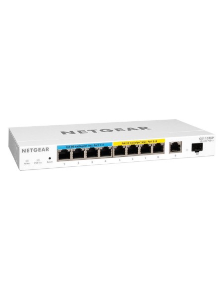Netgear GS110TUP Gestionado L2 L3 Gigabit Ethernet (10 100 1000) Energía sobre Ethernet (PoE) Blanco