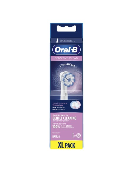 Oral-B Sensitive Clean 80339551 cepillo de cabello 6 pieza(s) Blanco