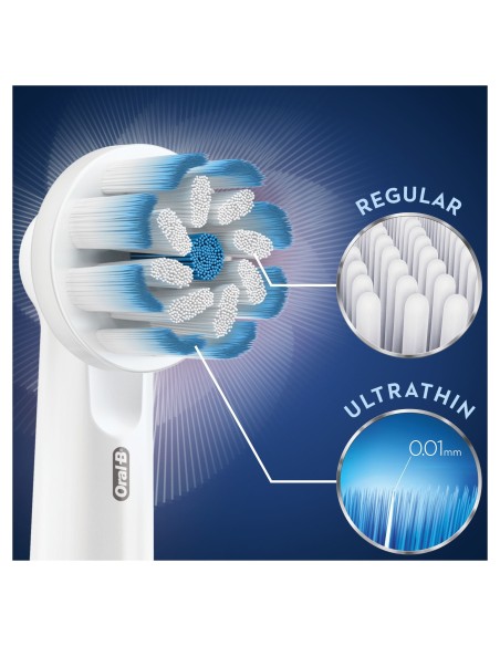 Oral-B Sensitive Clean 80338478 cepillo de cabello 3 pieza(s) Blanco