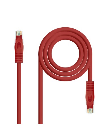Nanocable Cable de red latiguillo RJ45 LSZH Cat.6A UTP AWG24, Rojo, 2.0m