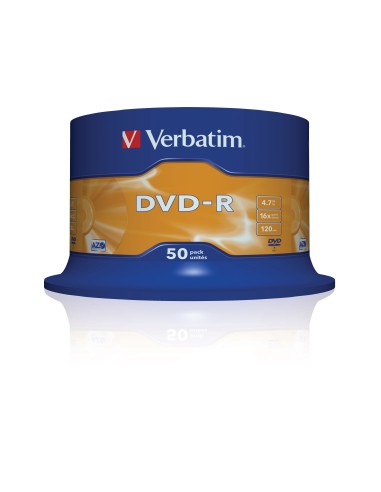 PACK DVD-R VERBATIM 4,7GB BOTE 50 UNIDADES